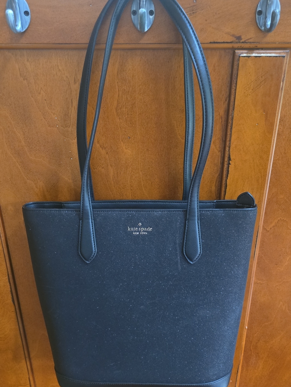 kate spade Black Tall Tote with Double Shoulder Straps